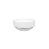 Porcelain Mimoza dia.4" h:1.5" 8 oz. Round White Porcelain Bowl (Set of 4)